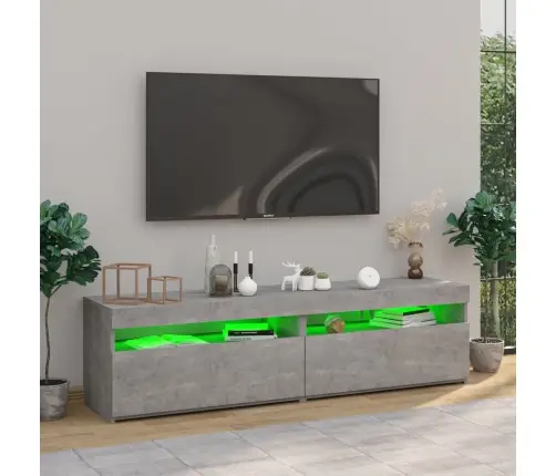 Tv Skapīši Ar Led Lampiņām, 2 Gab., Betona Pelēki, 75X35X40 Cm Vidaxl Tv Skapīši Ar Led Lampiņām, 2 Gab., Betona Pelēki, 75X35X40 Cm Vidaxl