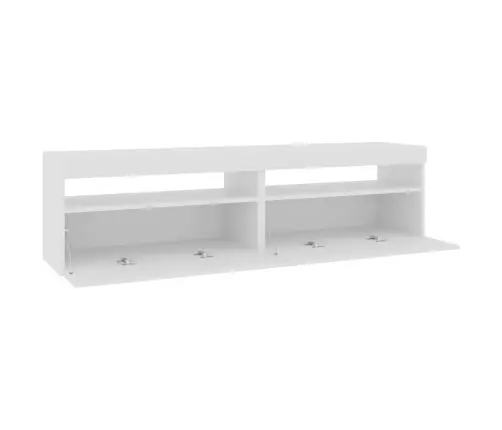 Telerialus Led-Tuledega 2 Tk, Kõrgläikega Valge, 75X35X40 Cm Telerialus Led-Tuledega 2 Tk, Kõrgläikega Valge, 75X35X40 Cm