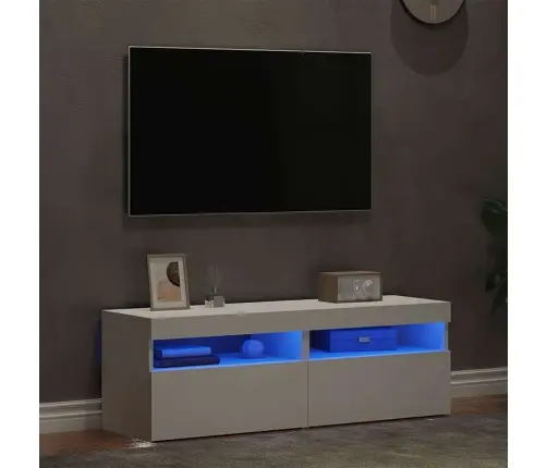 Tv Galdiņi Ar Led Lampiņām, 2 Gab., 60X35X40 Cm, Balti Vidaxl
