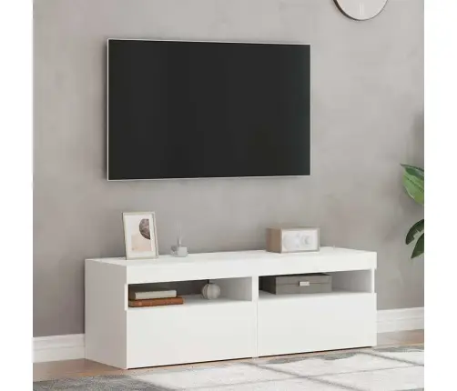 Tv Galdiņi Ar Led Lampiņām, 2 Gab., 60X35X40 Cm, Balti Vidaxl