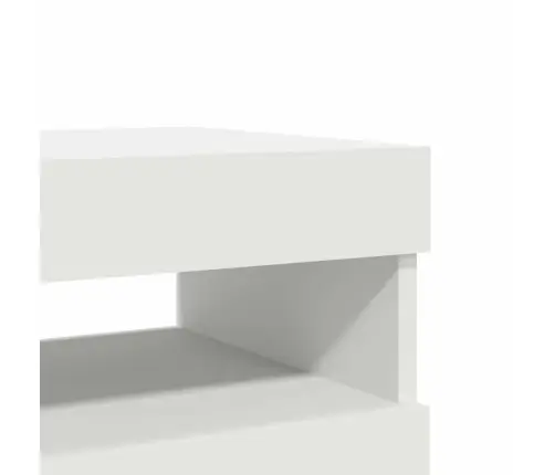 Tv Galdiņi Ar Led Lampiņām, 2 Gab., 60X35X40 Cm, Balti Vidaxl
