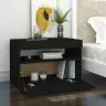 Tv Galdiņš Ar Led Lampiņām, Melns, 60X35X40 Cm Vidaxl