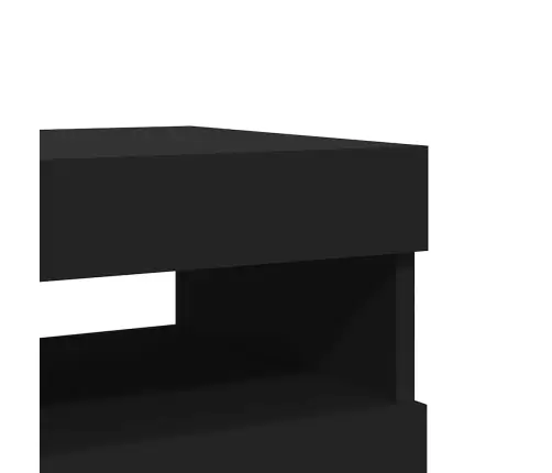 Tv Galdiņi Ar Led Lampiņām, 2 Gab., 60X35X40 Cm, Melni Vidaxl