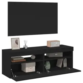 Telerialus Led-Tuledega, 2 Tk, Must, 60X35X40 Cm