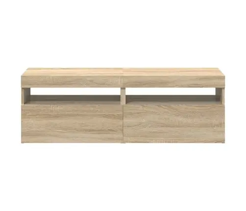 Tv Spintelės Su Led Apšvietimu, 2Vnt., Ąžuolo, 60X35X40Cm