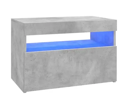 Televizoriaus Spintelė Su Led, Betono Pilka, 60X35X40Cm