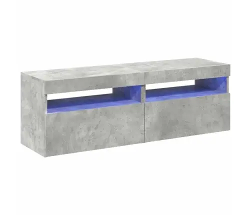 Tv Galdiņi Ar Led Lampiņām, 2 Gab., 60X35X40 Cm, Betona Pelēki Vidaxl