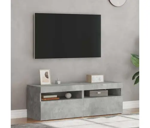 Tv Galdiņi Ar Led Lampiņām, 2 Gab., 60X35X40 Cm, Betona Pelēki Vidaxl