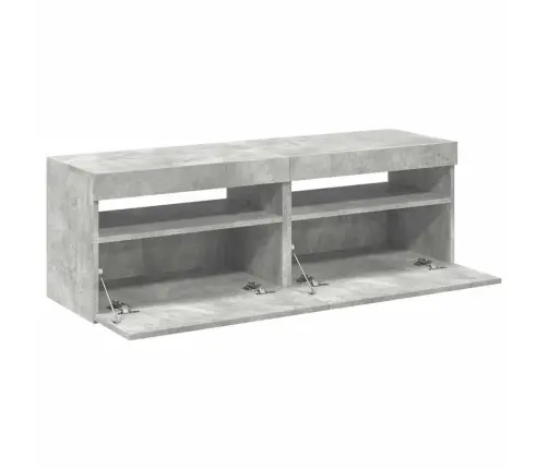 Tv Galdiņi Ar Led Lampiņām, 2 Gab., 60X35X40 Cm, Betona Pelēki Vidaxl