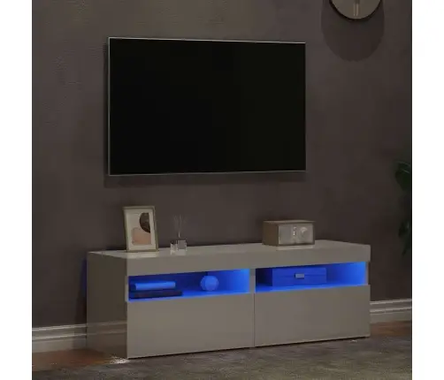 Tv Galdiņi Ar Led Lampiņām, 2 Gab., 60X35X40 Cm, Spīdīgi Balti Vidaxl