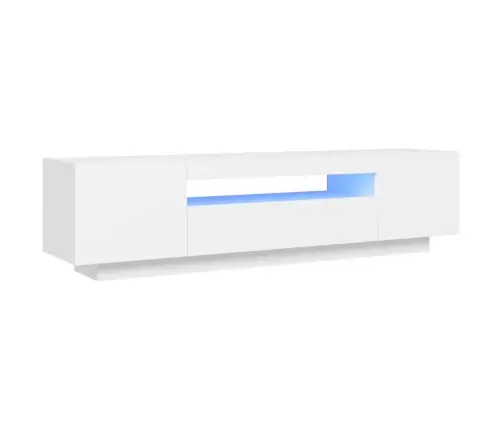 Televizoriaus Spintelė Su Led Apšvietimu, Balta, 160X35X40Cm