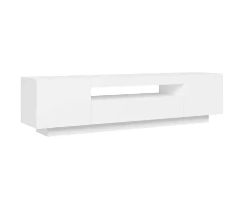 Televizoriaus Spintelė Su Led Apšvietimu, Balta, 160X35X40Cm