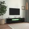 Tv Skapītis Ar Led Apgaismojumu, 160X35X40 Cm, Melns Vidaxl