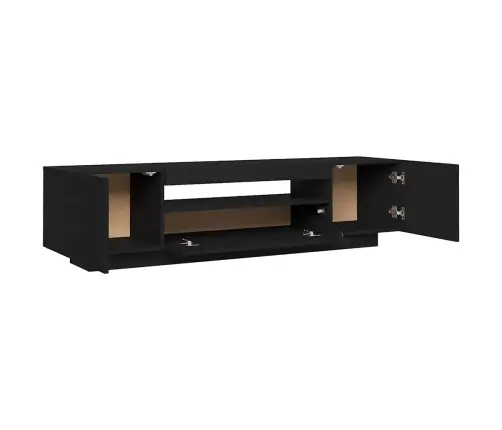 Tv Skapītis Ar Led Apgaismojumu, 160X35X40 Cm, Melns Vidaxl