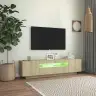Tv Skapītis Ar Led Lampiņām, 160X35X40 Cm, Ozolkoka Krāsa Vidaxl