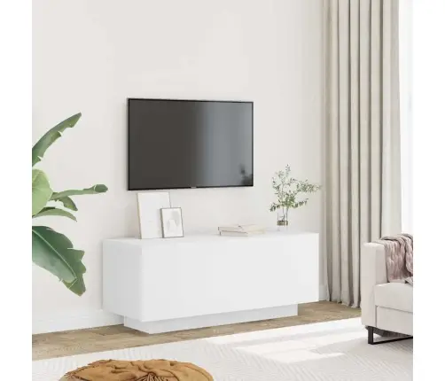 Televizoriaus Spintelė, Baltos Spalvos, 100X35X40cm Mediena