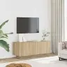 Televizoriaus Spintelė, Ąžuolo, 100X35X40cm Apdirbta Mediena