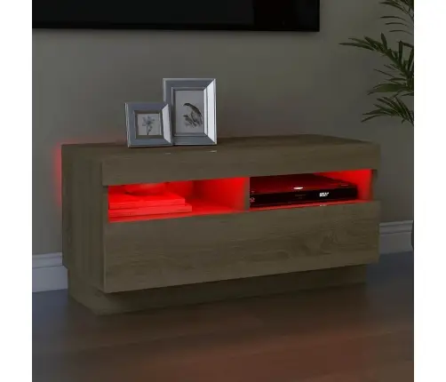 Tv Skapītis Ar Led Lampiņām, 80X35X40 Cm, Ozolkoka Krāsā Vidaxl Tv Skapītis Ar Led Lampiņām, 80X35X40 Cm, Ozolkoka Krāsā Vidaxl