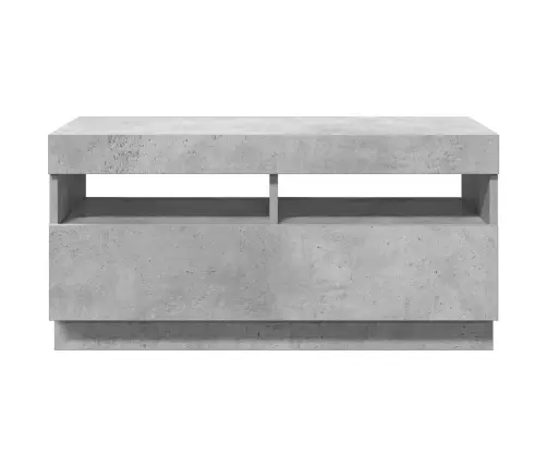 Tv Skapītis Ar Led Lampiņām, 80X35X40 Cm, Betona Pelēks Vidaxl
