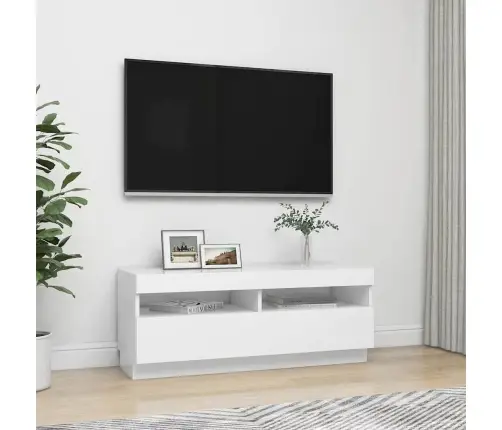Tv Skapītis Ar Led Lampiņām, 100X35X40 Cm, Balts Vidaxl Tv Skapītis Ar Led Lampiņām, 100X35X40 Cm, Balts Vidaxl
