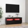 Tv Galdiņš Ar Led Lampiņām, Melns, 100X35X40 Cm Vidaxl