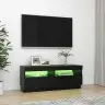 Tv Galdiņš Ar Led Lampiņām, Melns, 100X35X40 Cm Vidaxl
