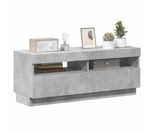 Tv Galdiņš Ar Led Lampiņām, 100X35X40 Cm, Betona Pelēks Vidaxl