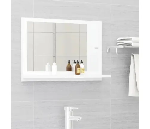 Vannasistabas Spogulis, Balts, 60X10,5X37 Cm, Inženierijas Koks Vidaxl