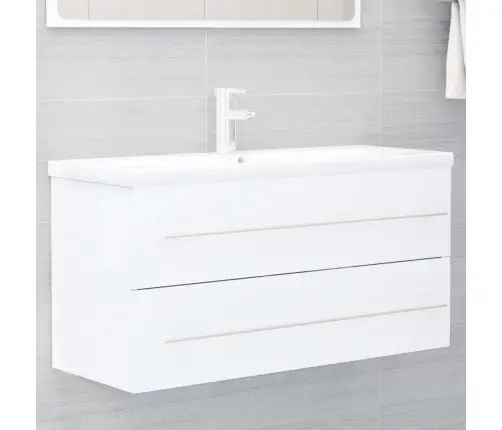 Spintelė Praustuvui, Baltos Spalvos, 100X38,5X48cm Mediena