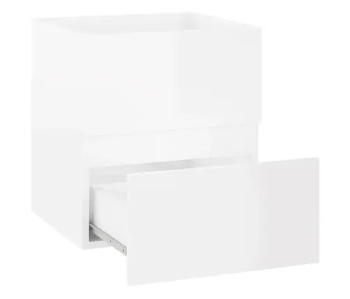 Izlietnes Skapītis Spīdīgi Balts 41X38,5X45Cm Inženierijas Koks Vidaxl