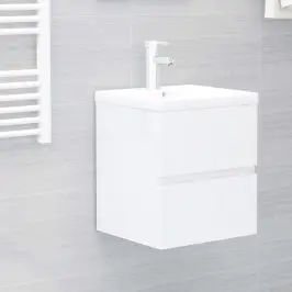 Izlietnes Skapītis Spīdīgi Balts 41X38,5X45Cm Inženierijas Koks Vidaxl