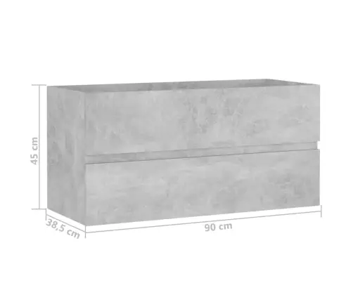 Spintelė Praustuvui, Betono, 90X38,5X45cm Apdirbta Mediena
