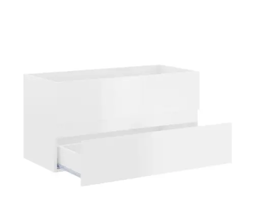 Izlietnes Skapītis Spīdīgi Balts 90X38,5X45Cm Inženierijas Koks Vidaxl