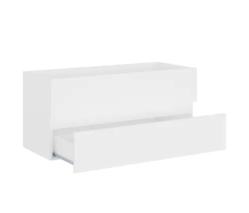 Izlietnes Skapītis, Balts, 100X38,5X45 Cm, Inženierijas Koks Vidaxl