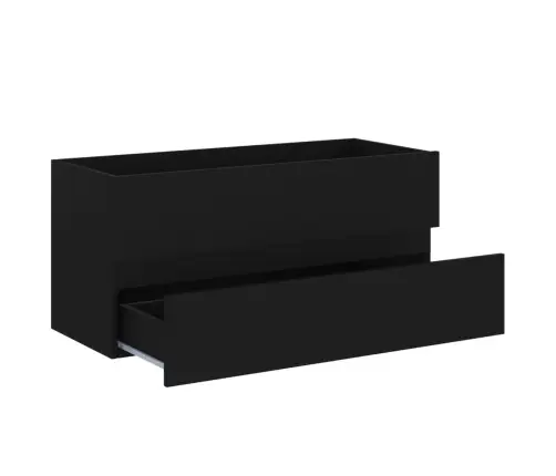 Izlietnes Skapītis, Melns, 100X38,5X45 Cm, Inženierijas Koks Vidaxl