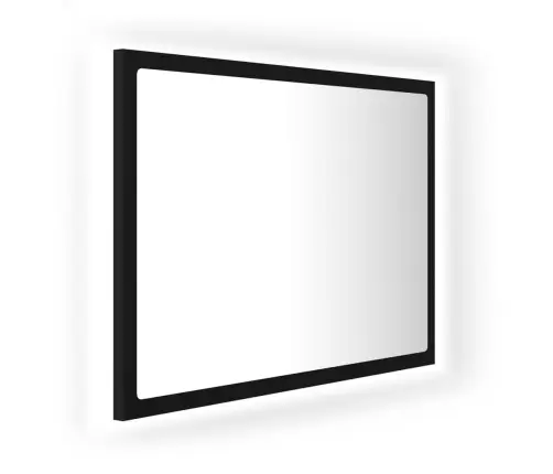 Vannasistabas Spogulis, Led, Melns, 60X8,5X37 Cm, Akrils Vidaxl