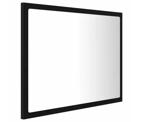 Vannasistabas Spogulis, Led, Melns, 60X8,5X37 Cm, Akrils Vidaxl