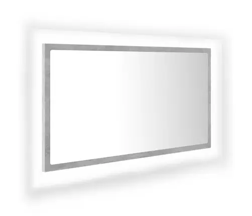 Led Vannitoa Peeglikapp, Betoonhall, 80X8,5X37 cm Akrüül