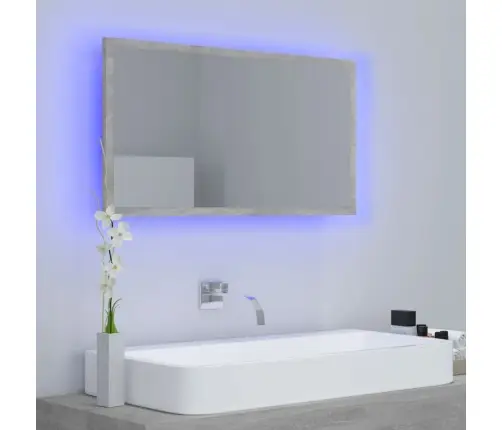 Led Vannitoa Peeglikapp, Betoonhall, 80X8,5X37 cm Akrüül