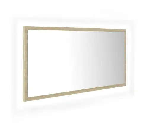 Vannasistabas Spogulis, Led, Ozolkoka Krāsā, 90X8,5X37, Akrils Vidaxl