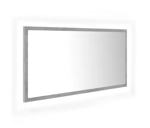 Vannasistabas Spogulis, Led, Pelēks, 90X8,5X37 Cm, Akrils Vidaxl