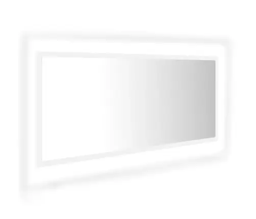 Led Vannitoa Peeglikapp, Valge, 100X8,5X37 cm Akrüül