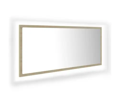 Vannasistabas Spogulis, Led, Ozolkoka Krāsā, 100X8,5X37, Akrils Vidaxl