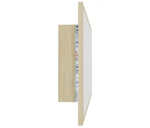 Vannasistabas Spogulis, Led, Ozolkoka Krāsā, 100X8,5X37, Akrils Vidaxl