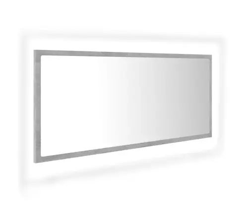 Vannasistabas Spogulis, Led, Pelēks, 100X8,5X37 Cm, Akrils Vidaxl