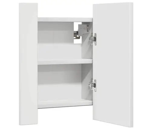 Vannasistabas Spoguļskapītis Ar Led, Balts, 40X12X45 Cm, Akrils Vidaxl