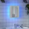 Vannasistabas Spoguļskapītis Ar Led, Balts, 40X12X45 Cm, Akrils Vidaxl
