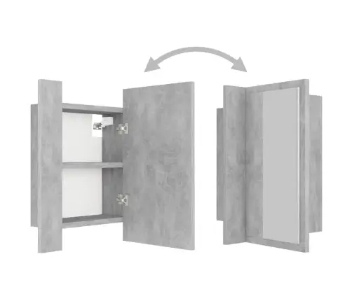 Led-Peeglikapp Betoonhall 40 X 12 X 45 cm Akrüül