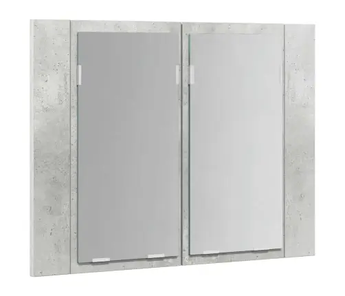 Vannasistabas Spoguļskapītis Ar Led, Betona Pelēks, Akrils Vidaxl