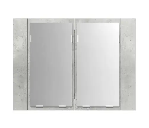 Vannasistabas Spoguļskapītis Ar Led, Betona Pelēks, Akrils Vidaxl